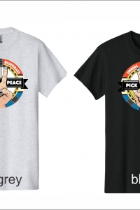 Unreal bluegrass Pick peace Short sleeve tee